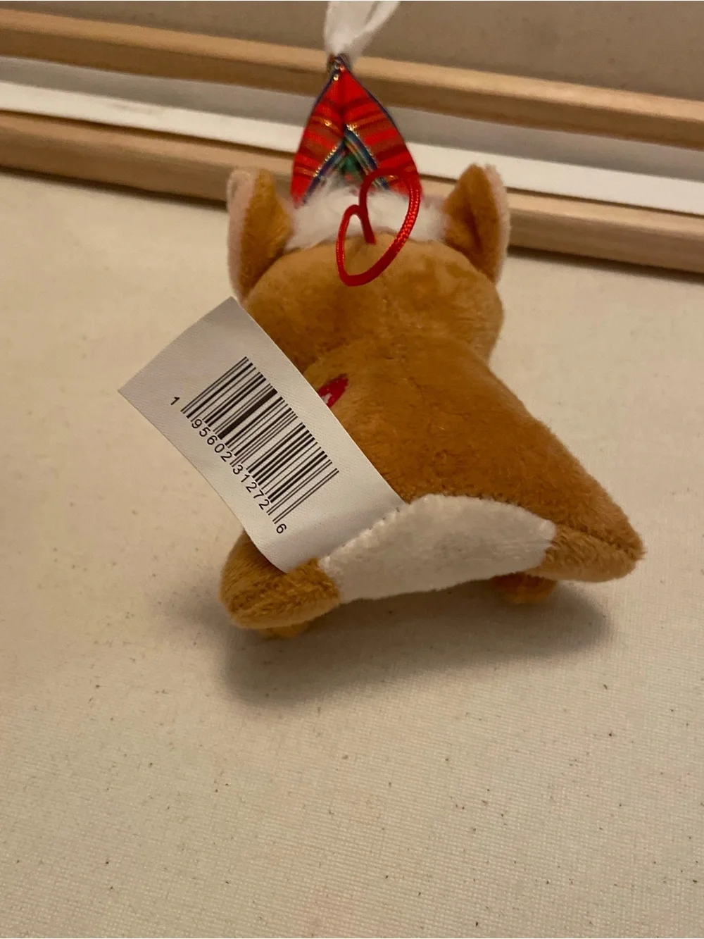 Shiba Inu Plush Dog with Christmas Hat Stuffed Animal Toy